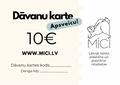 MĪCI dāvanu karte