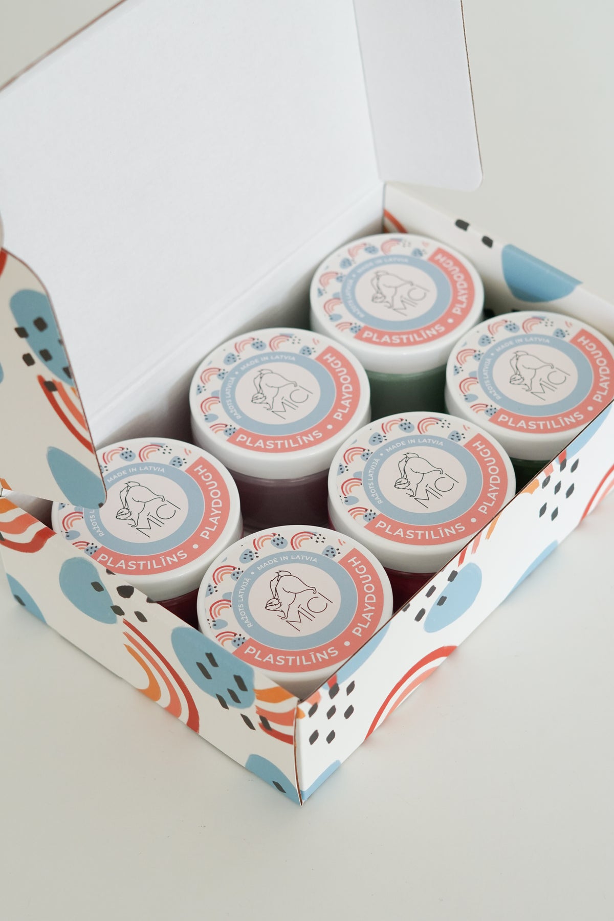 Playdough BUNDLE of 6/bright colors